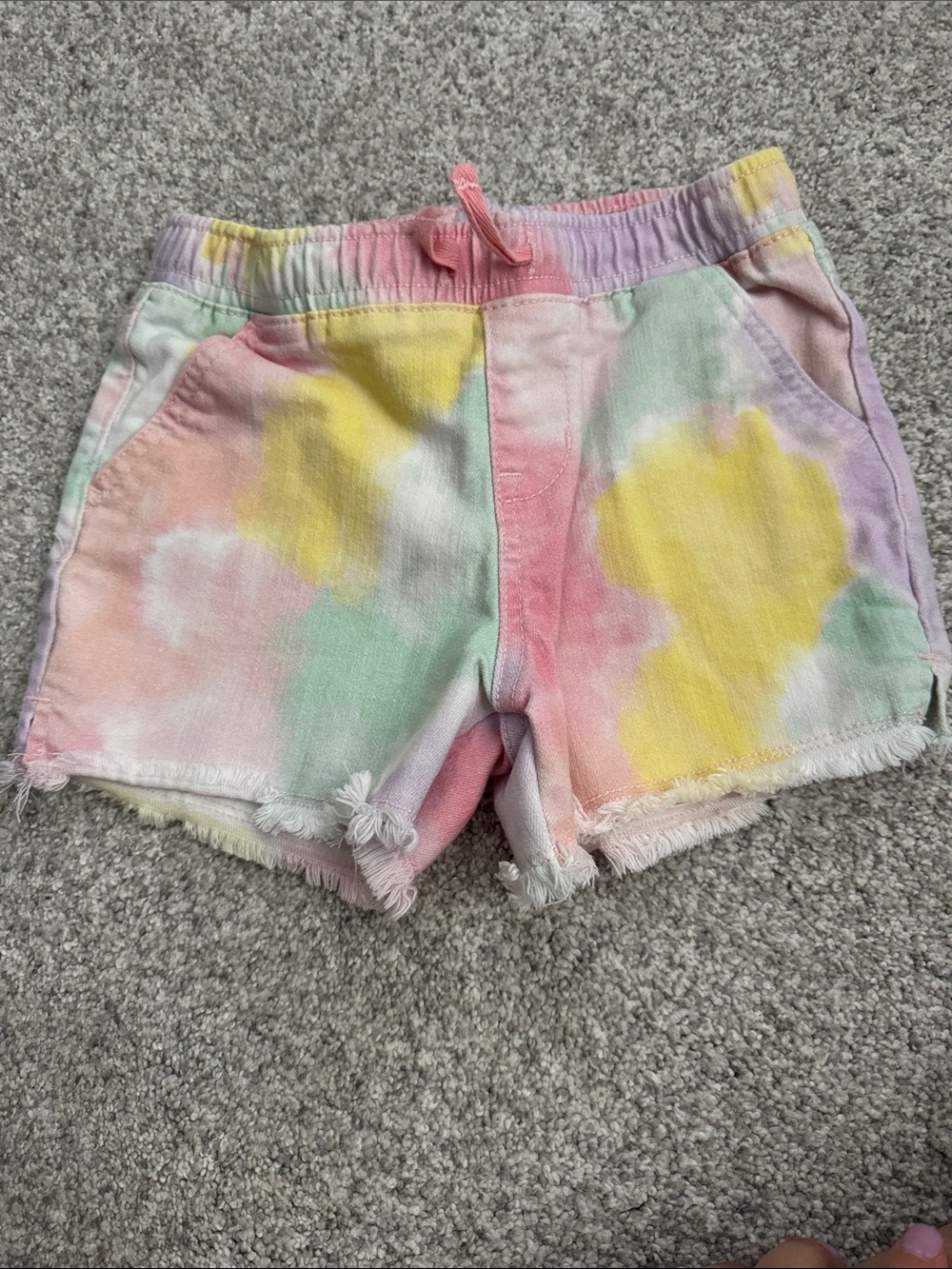 Cat & Jack Pastel Tie-Dye Shorts in Pink, Yellow, Mint, Lavender